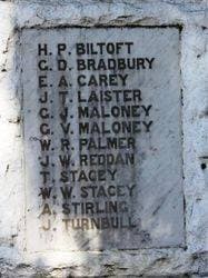 One of two plaques at the showground gates in Ipswich, paid for by the public.